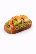 Tartine onctueuse à l'avocat & crevette