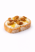 Tartine fondante au chèvre, miel & noix croquantes — lot de 10